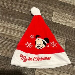 Disney Red and White Mickey Mouse Christmas Hat